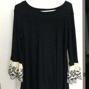 Black and White Blouse